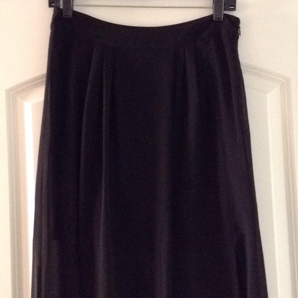 Sexy black maxi skirt with sheer overlay - Picture 3 of 7